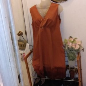 Clearence - Sale Vera Wang Pumpkin Colored fall dress NWOT
